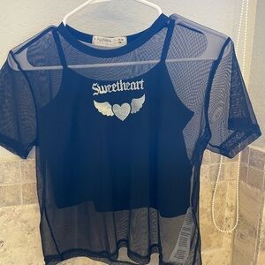 Kids Sweetheart Black Short Sleeve Tee